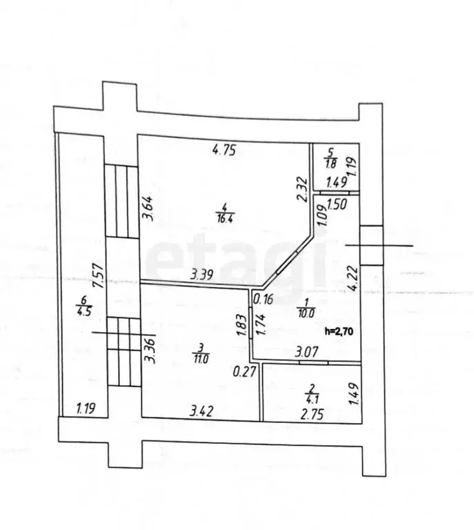 1-комнатная квартира: Казань, Ягодинская улица, 25 (43.3 м) - Фото 1