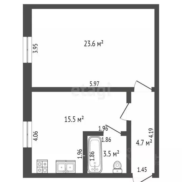 Студия Саха (Якутия), Якутск ул. Можайского, 13/3 (47.3 м) - Фото 2