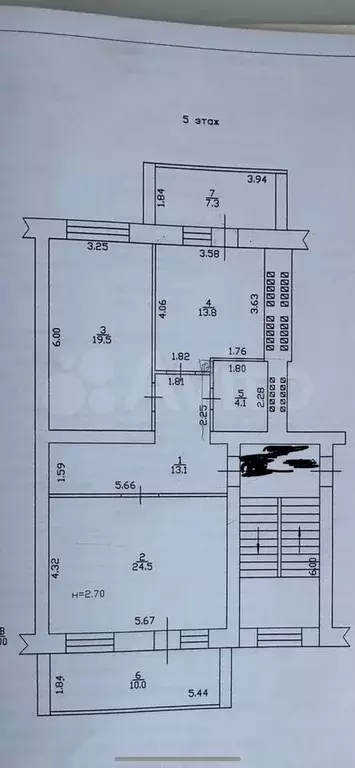 2-к. квартира, 92 м, 5/5 эт. - Фото 0