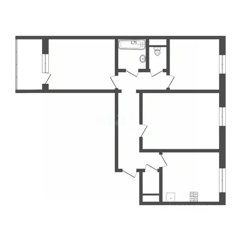 3-к кв. Алтайский край, Бийск Ударная ул., 92/1 (65.8 м) - Фото 2