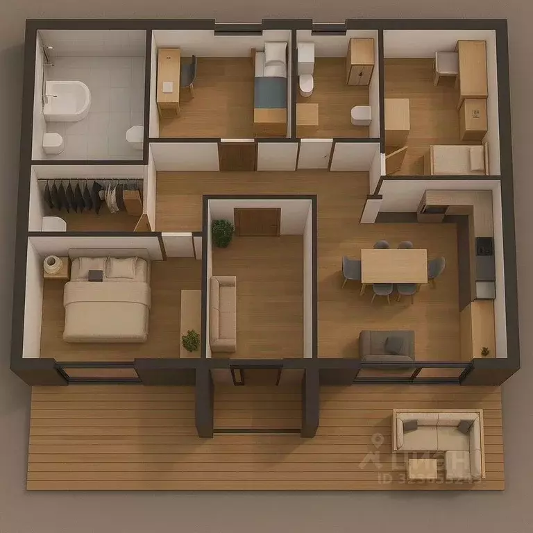 Дом в Саратовская область, с. Усть-Курдюм ул. 1-я Панорамная (158 м) - Фото 2