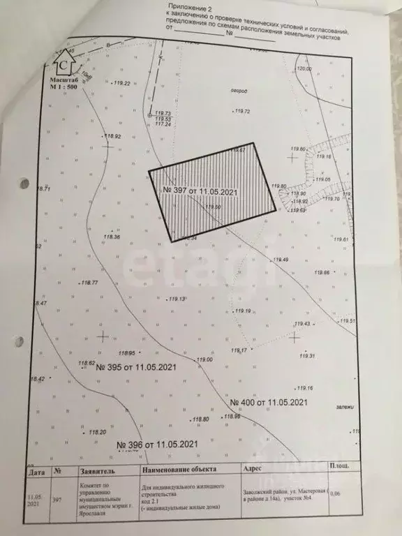 Участок в Ярославская область, Ярославль пос. Медведево, пер. 2-й ... - Фото 2