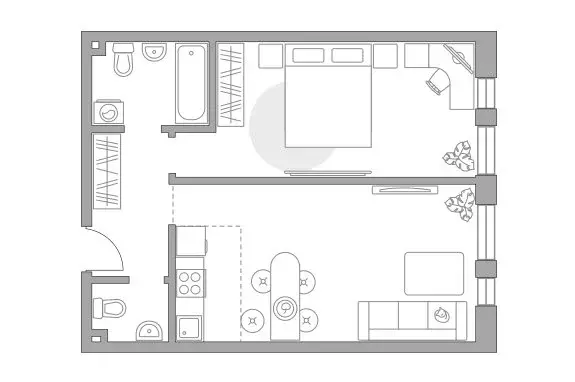 2-комнатная квартира: Москва, Шарикоподшипниковская улица, 11с8 (48.4 ... - Фото 0