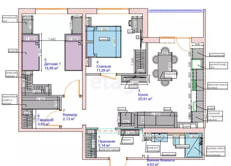 3-комнатная квартира: Махачкала, Газпромная улица, 15к5 (70 м) - Фото 0