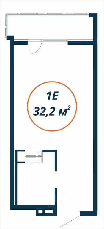 Студия Приморский край, Находка  (32.2 м) - Фото 2