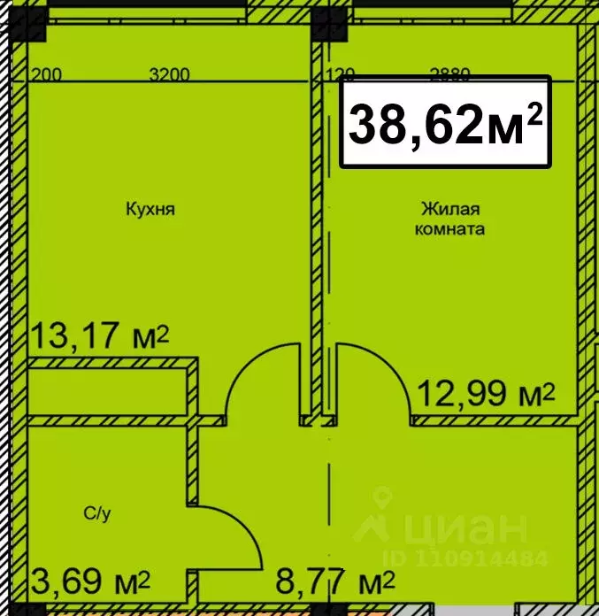 1-к кв. Ставропольский край, Ессентуки ул. Благодатная, 22к2 (38.62 м) - Фото 1