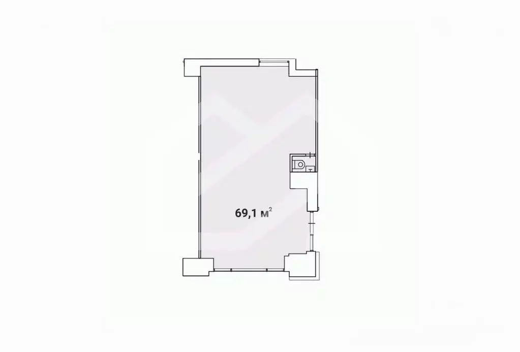 Помещение свободного назначения в Москва Калужская пл., 1К1 (69 м) - Фото 1