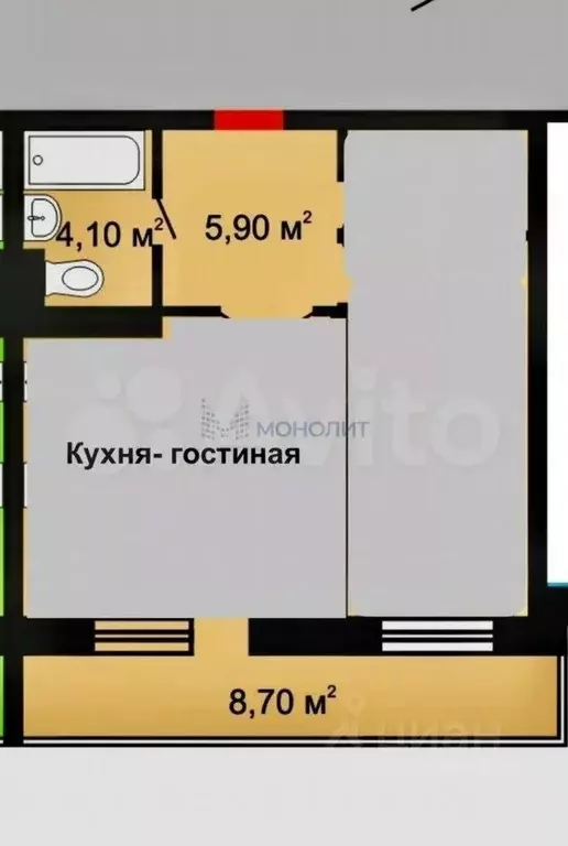 1-к кв. Нижегородская область, Нижний Новгород ул. Июльских Дней, 1к1 ... - Фото 0