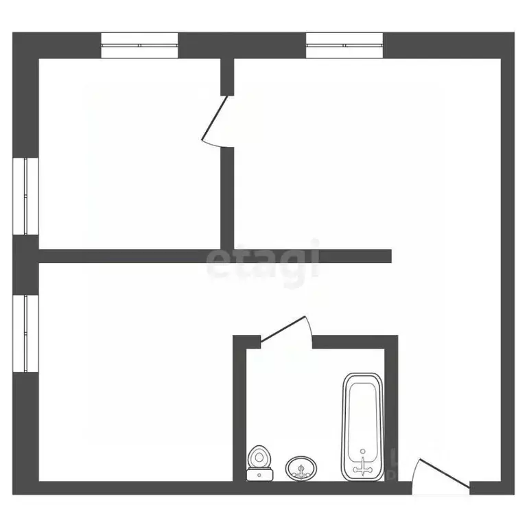 2-к кв. Кемеровская область, Юрга Ленинградская ул., 40 (40.5 м) - Фото 1