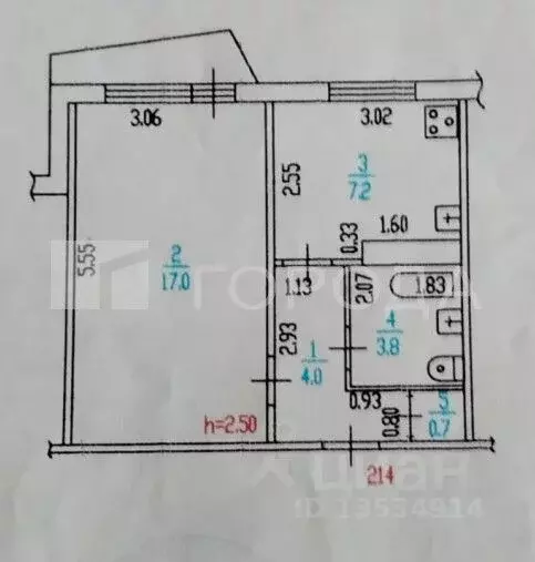 1-к кв. Алтайский край, Барнаул ул. Гущина, 171 (32.0 м) - Фото 2