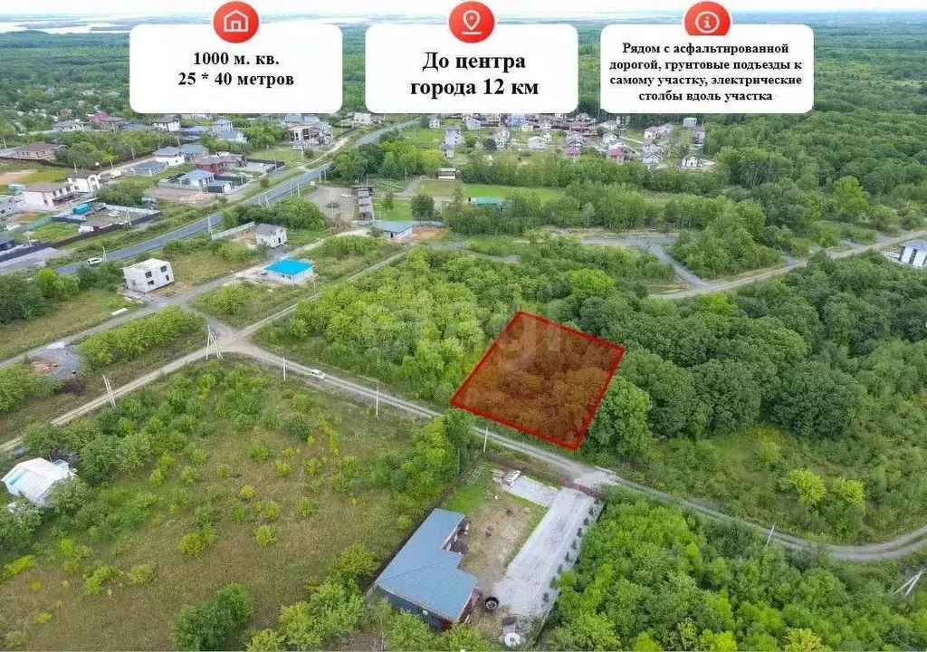 Участок в Хабаровский край, Хабаровский район, Мичуринское с/пос, с. ... - Фото 1