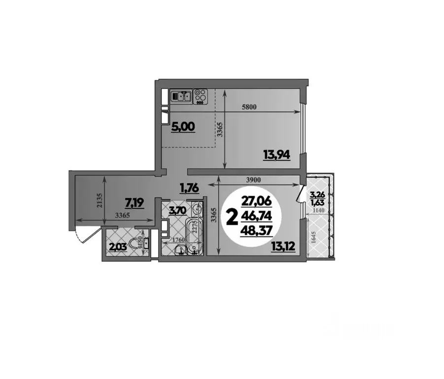 1-к кв. Краснодарский край, Новороссийск ул. Имени Владимира Бута, ... - Фото 1