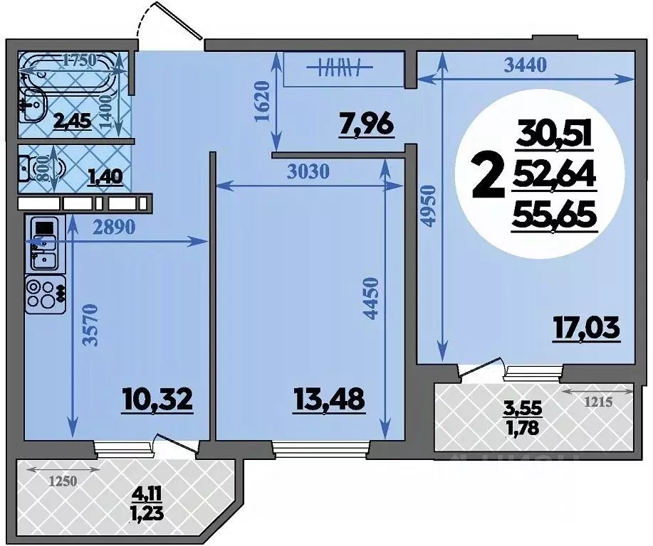 2-к кв. Краснодарский край, Краснодар ул. Генерал-лейтенанта ... - Фото 1