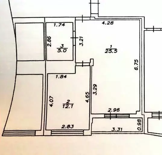 1-к кв. Калужская область, Калуга ш. Грабцевское, 85к1 (42.6 м) - Фото 2