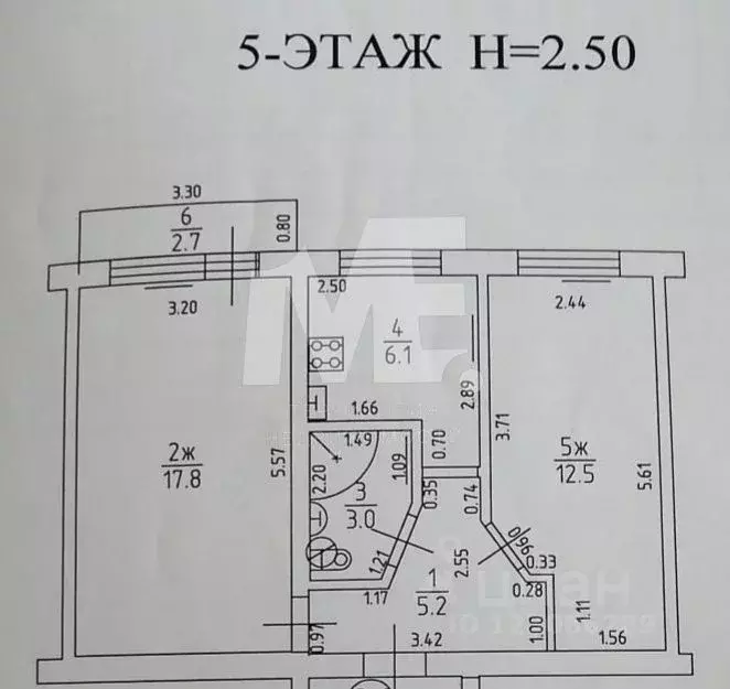 2-к кв. Калининградская область, Гвардейский муниципальный округ, пос. ... - Фото 1