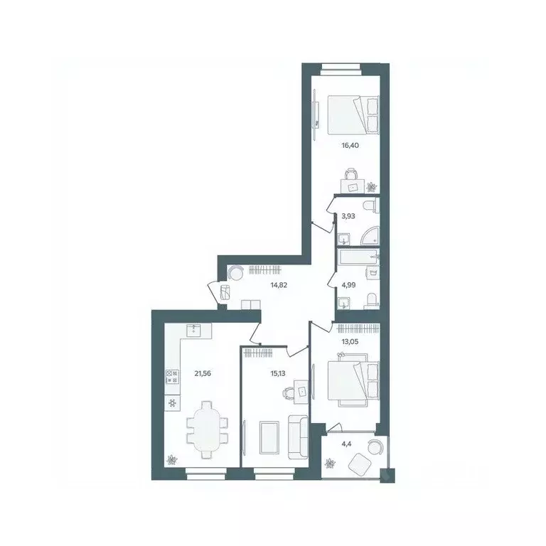 3-к кв. Ярославская область, Ярославль пос. Павловский, Волга-Лайф ... - Фото 1