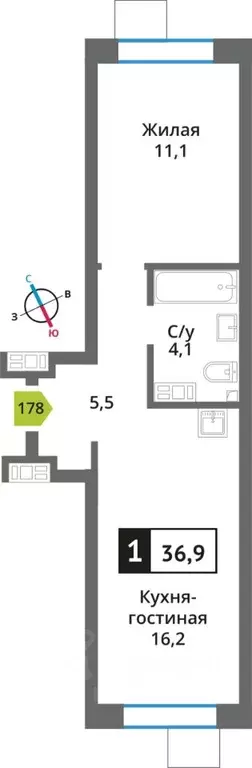1-к кв. Московская область, Красногорск Опалиха мкр, Никольский ... - Фото 1