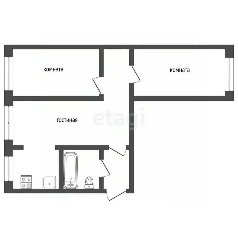 3-к кв. Московская область, Балашиха ул. Чехова, 10 (55.0 м) - Фото 2