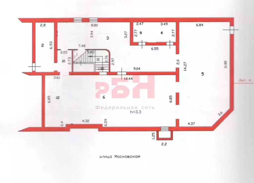 Торговая площадь в Пензенская область, Пенза Московская ул. (340 м) - Фото 2