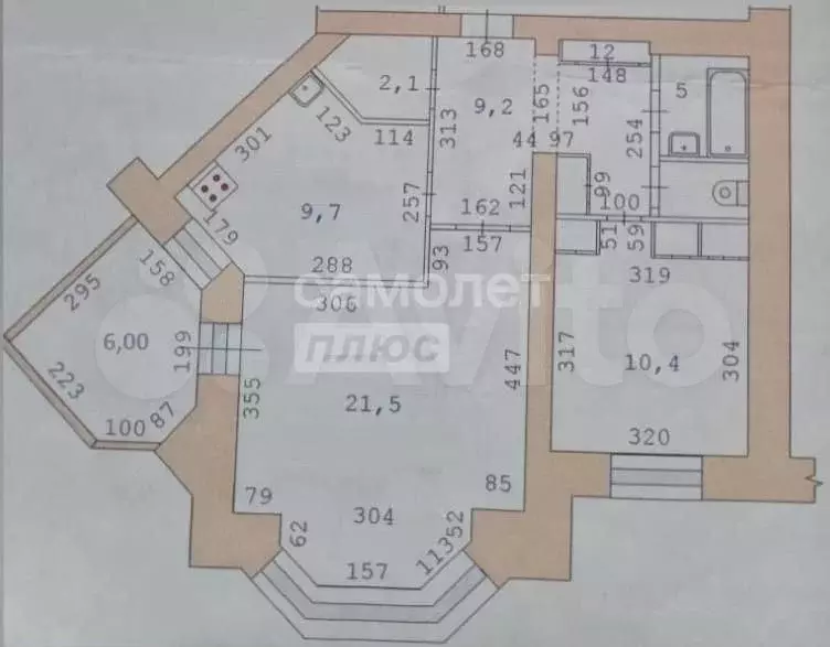 2-к. квартира, 59 м, 9/10 эт. - Фото 0