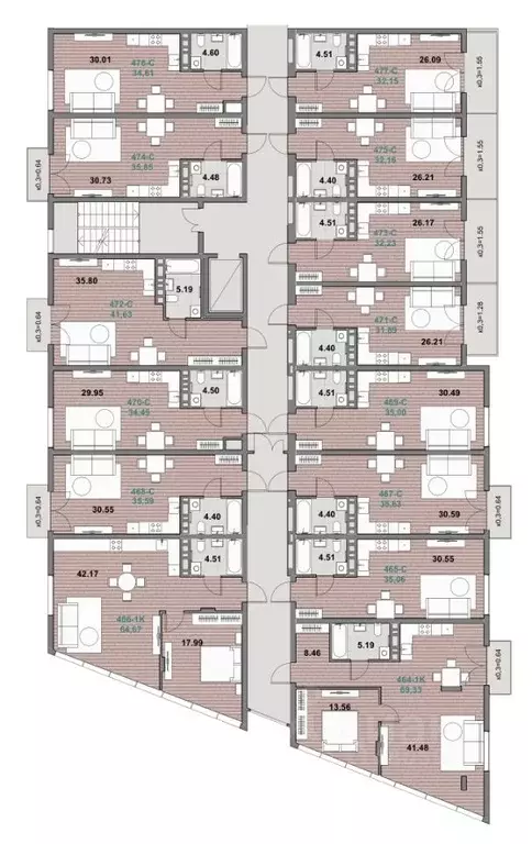 1-к кв. Калининградская область, Зеленоградск ул. Гагарина (33.75 м) - Фото 2