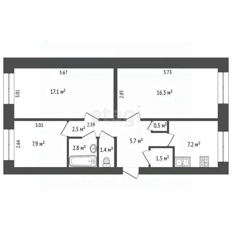 3-к кв. Ямало-Ненецкий АО, Тарко-Сале Пуровский район, Пуровск мкр, ... - Фото 1
