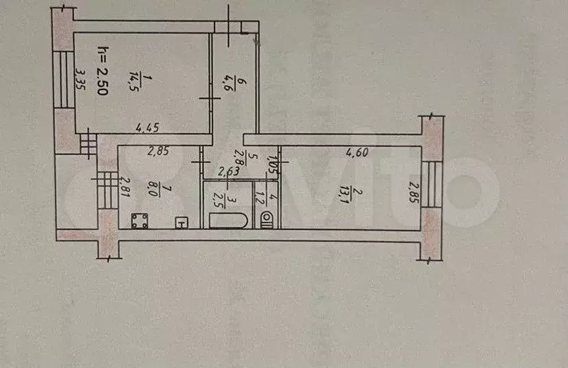 2-к. квартира, 48 м, 2/5 эт. - Фото 0