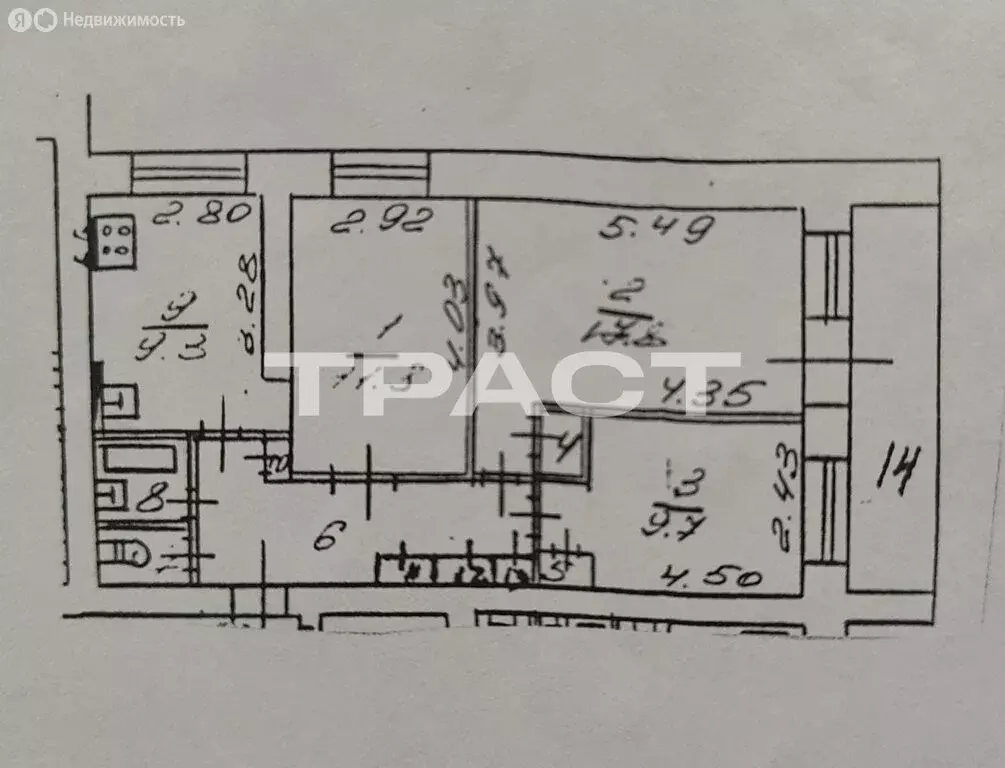3-комнатная квартира: Воронеж, улица Любы Шевцовой, 1 (61.7 м) - Фото 1