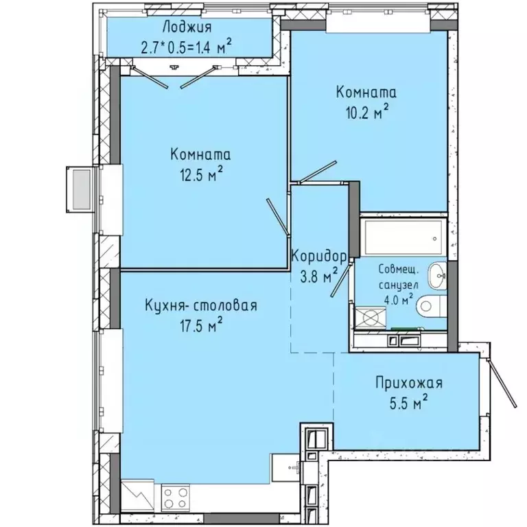 2-к кв. Удмуртия, Ижевск ул. Ленина, 91/1 (55.1 м) - Фото 0