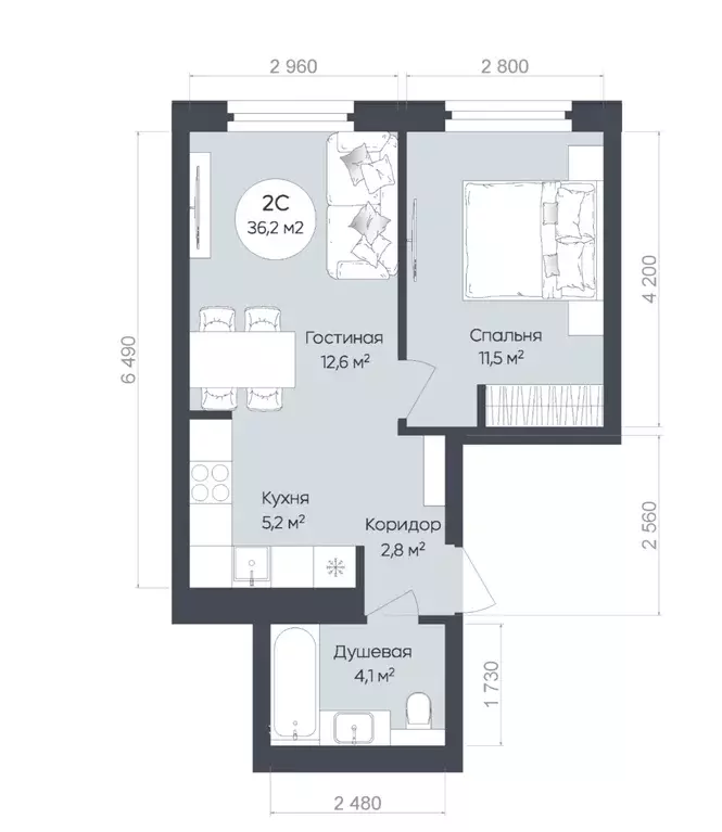 Продаётся 2-к квартира, 36.2 м - Фото 1