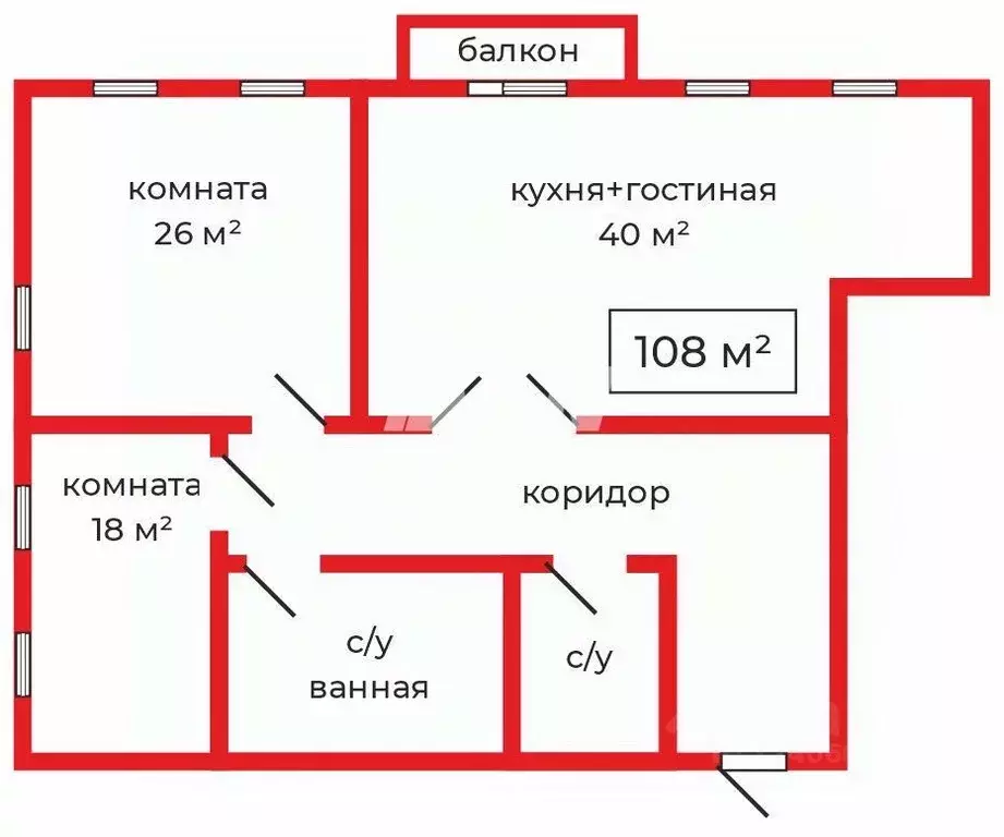 3-к кв. Челябинская область, Челябинск ул. Свободы, 93 (108.5 м) - Фото 2