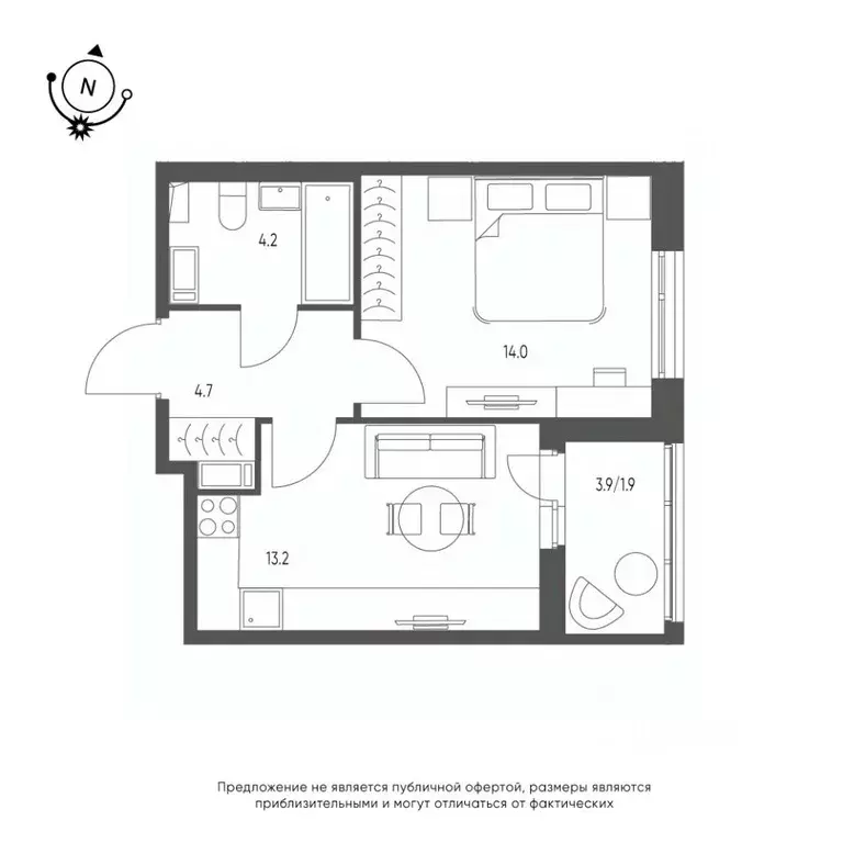 1-к кв. Омская область, Омск Зеленая река мкр,  (38.0 м) - Фото 0