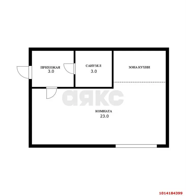 Квартира-студия: Краснодар, Митинская улица, 21 (29 м) - Фото 1