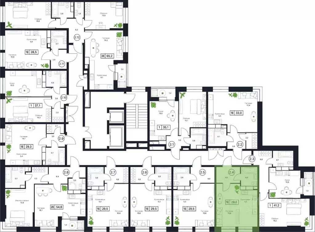Студия Московская область, Пушкино Пушкино Град жилой комплекс (29.3 ... - Фото 2