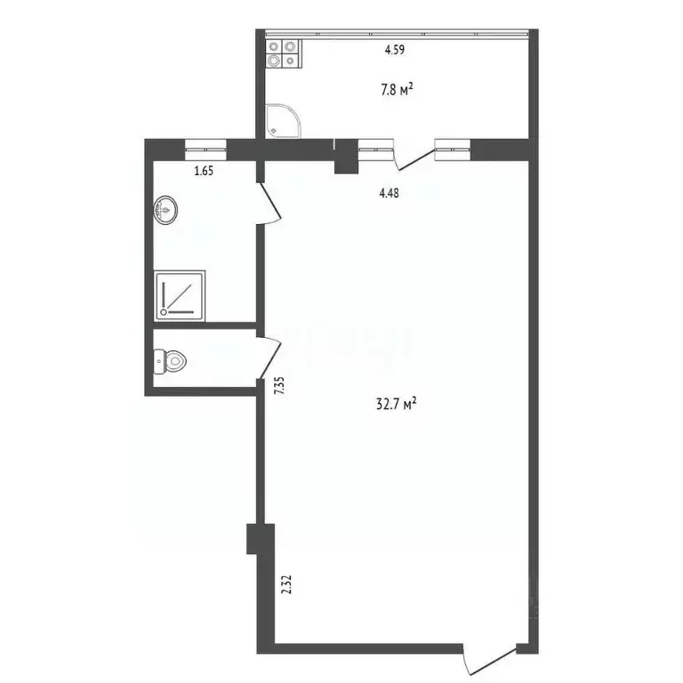 1-к кв. Крым, Алупка ул. Западная, 24А (48.0 м) - Фото 2