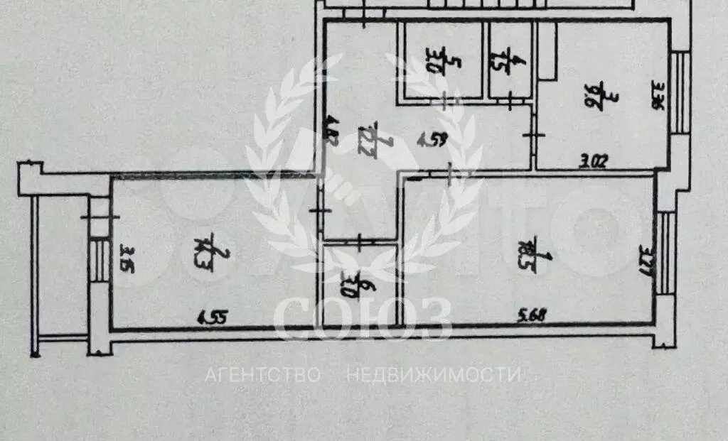 2-к. квартира, 62,1 м, 3/9 эт. - Фото 0