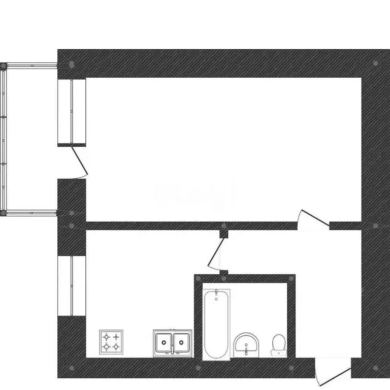 1-комнатная квартира: Вологда, улица Некрасова, 75 (31 м) - Фото 1
