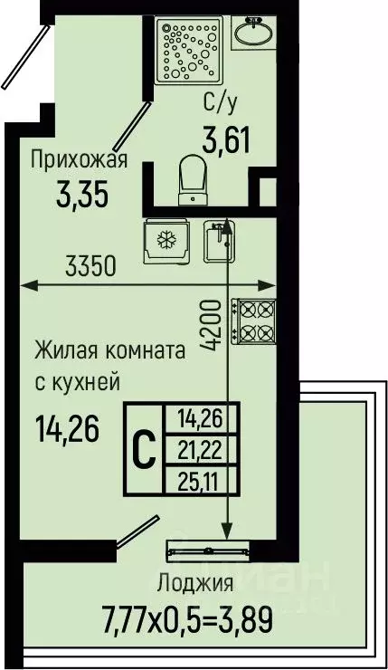 Студия Краснодарский край, Туапсинский муниципальный округ, с. Небуг ... - Фото 1