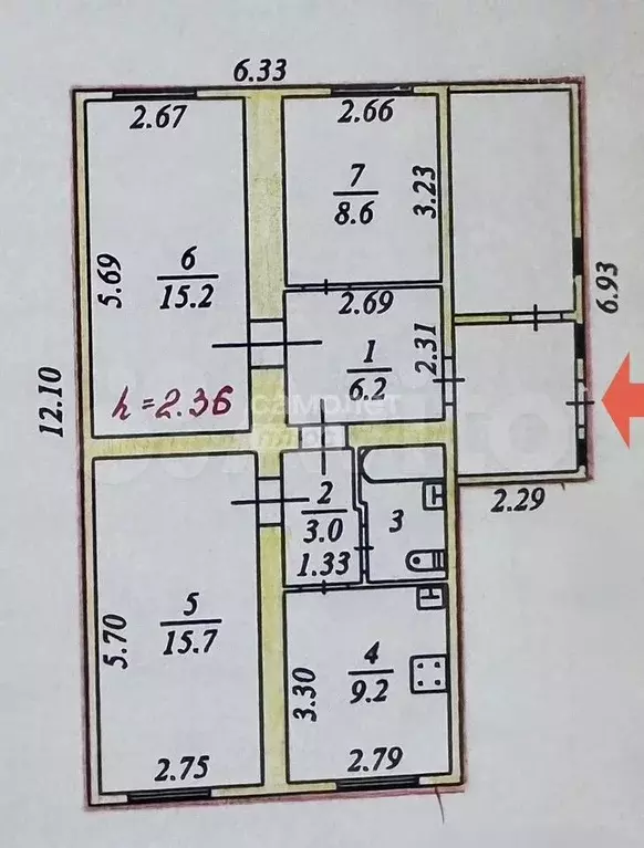 Дом 61,1 м на участке 6 сот. - Фото 0