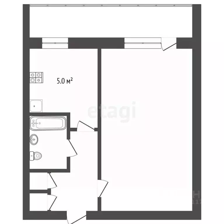 1-к кв. Севастополь ул. Хрусталева, 69 (31.5 м) - Фото 2