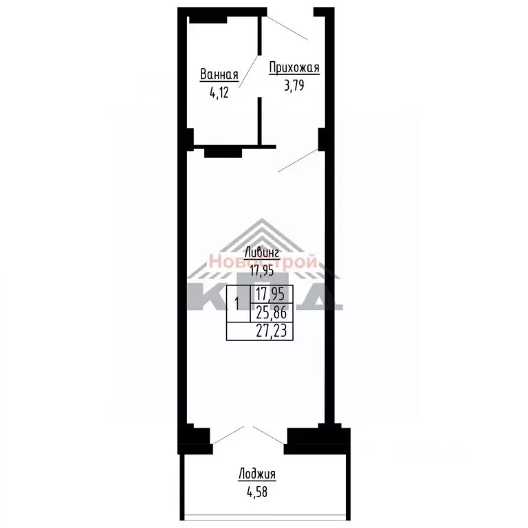 1-к кв. Омская область, Омск ул. Фрунзе (27.0 м) - Фото 1