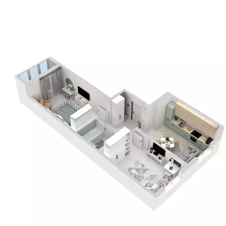 2-комнатная квартира: Екатеринбург, улица Софьи Перовской, 106А (56.27 ... - Фото 2