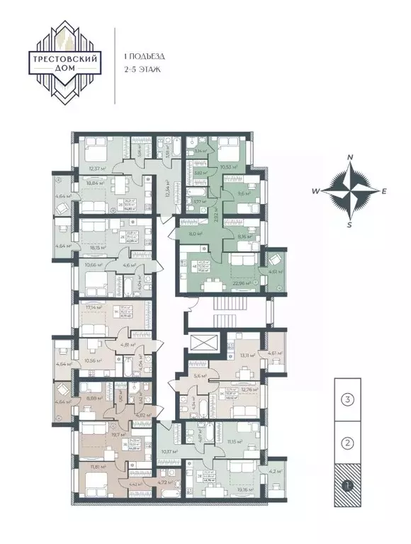 3-к кв. Тульская область, Узловая  (64.23 м) - Фото 2