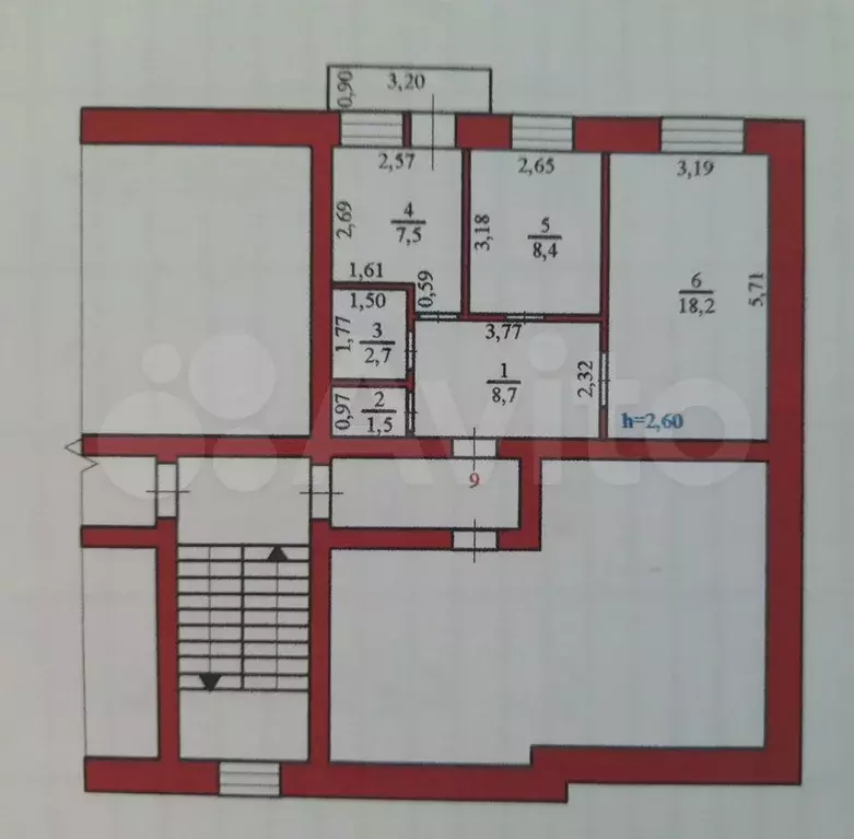 2-к. квартира, 47 м, 2/3 эт. - Фото 0
