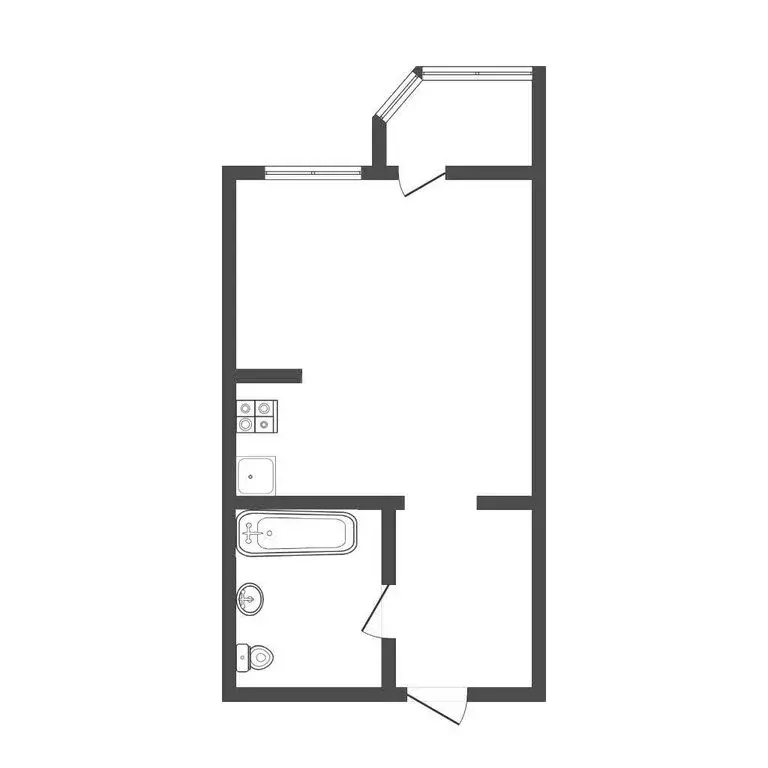 Квартира-студия: село Осиновая Гора, 3-й Восточный проезд, 9 (27 м) - Фото 1