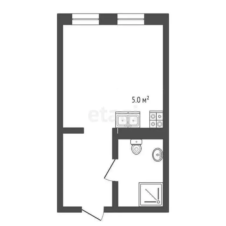 Квартира-студия: Тюмень, Полевая улица, 108 (22.2 м) - Фото 0