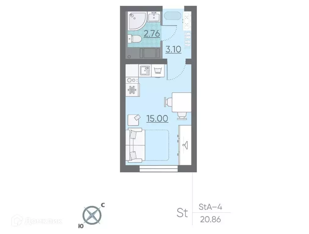 Продаётся квартира-студия, 20.9 м - Фото 0