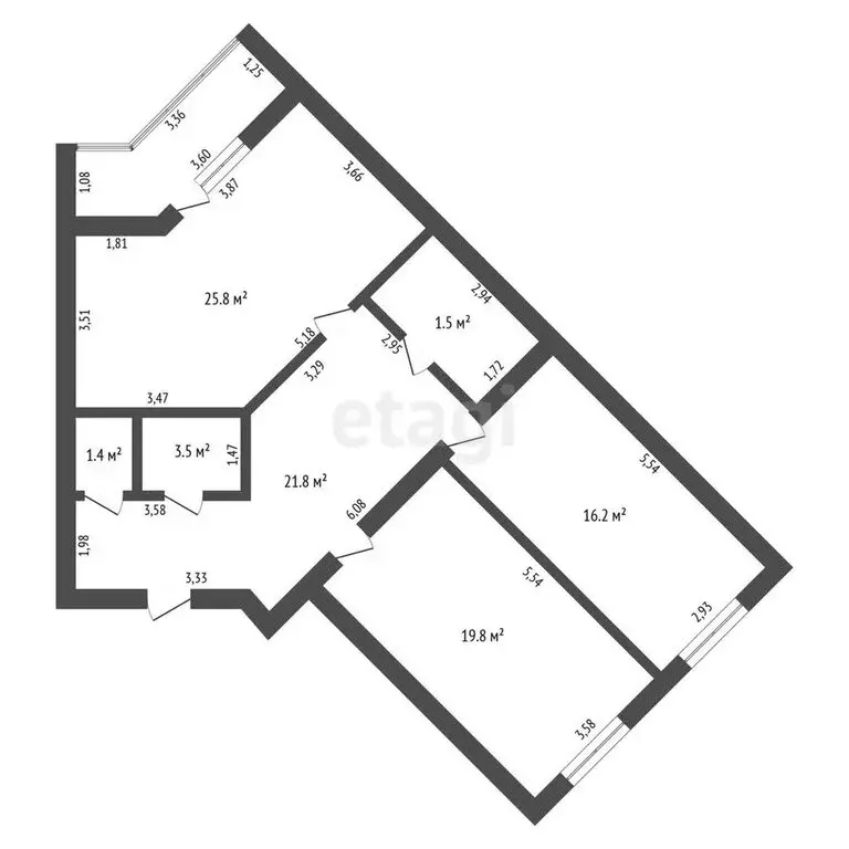 3-комнатная квартира: Благовещенск, Игнатьевское шоссе, 12/3 (95.8 м) - Фото 0