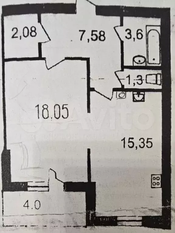 1-к. квартира, 49,6 м, 8/20 эт. - Фото 0