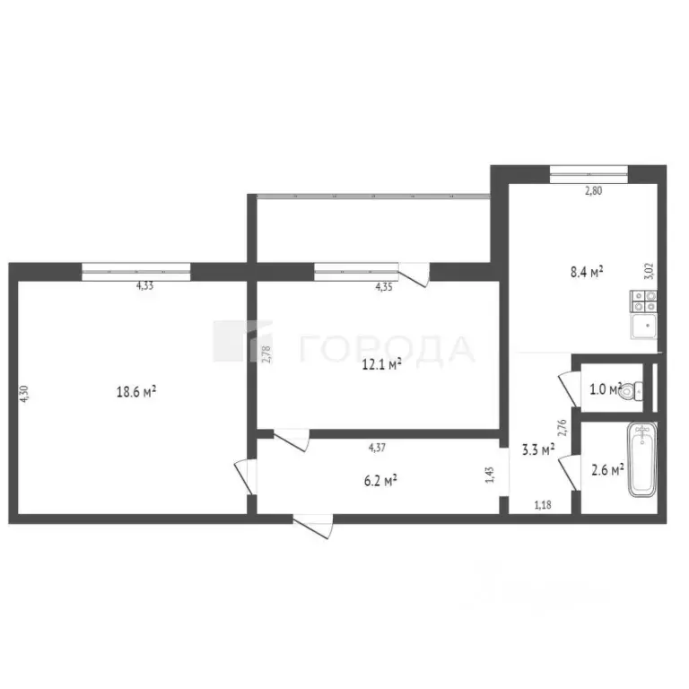 2-к кв. Алтайский край, Барнаул Декоративная ул., 16 (53.4 м) - Фото 2